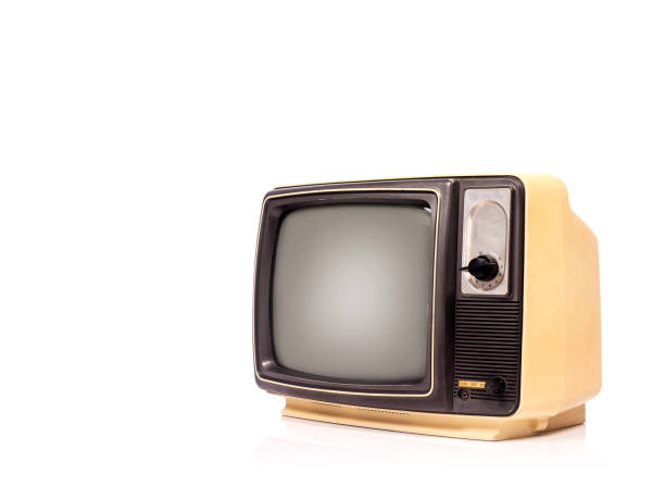 istock Retro old TV isolated on white background. 1408665922