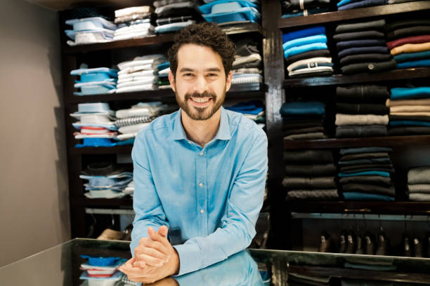 istock Confident male men's store owner 1408666066