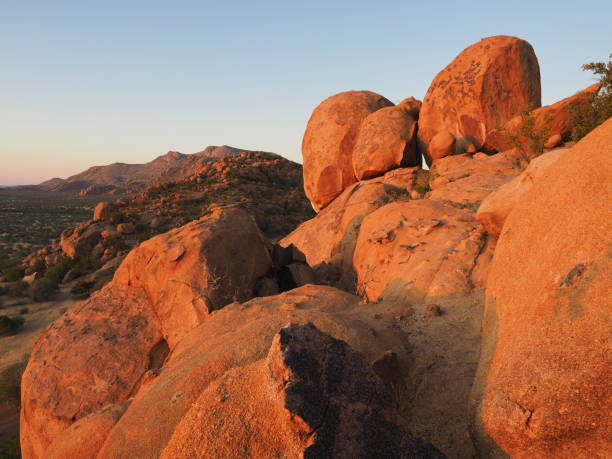istock Namibian landscape with round granite rocks at sunset 1408668902