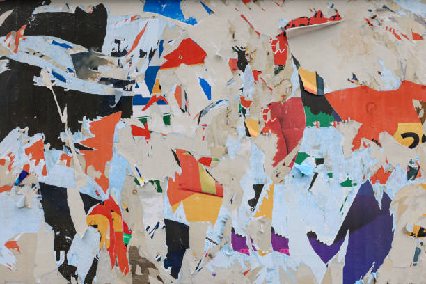 abstract form and texture on grunge wall