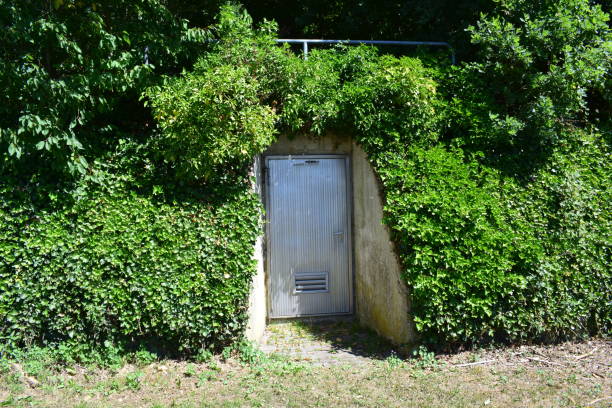 istock metal door in a hillside 1408670515