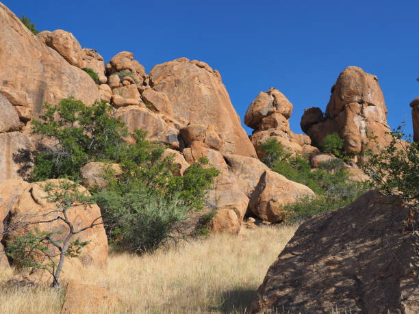 istock Namibian landscape with round granite rocks 1408670704