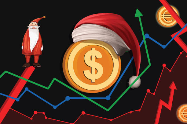 inflacja świąteczna 2023 - finance data analyzing investment stock illustrations