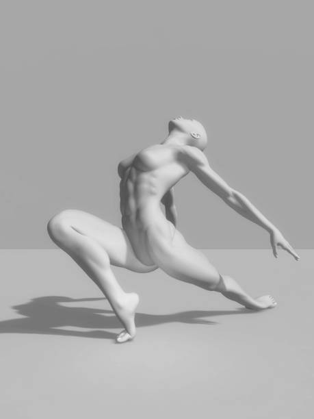 istock 3D female figure in ballet pose 1408679580