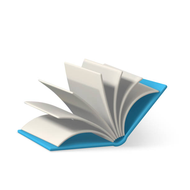 istock Cute cartoon open book. Realistic 3d book with shaddow on white background. Vector illustration 1408684710