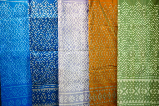 Raw silk thread, many colors