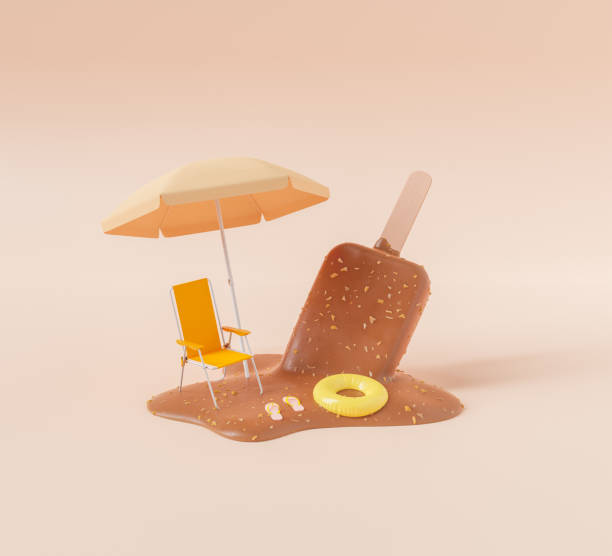 istock Beach supplies on melted ice cream 1408687967