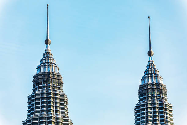 Tip of famous Twin Towers, Kuala Lumpur, Malaysia