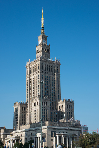 Magnificent building, Palace of culture and science, Warsaw, Poland