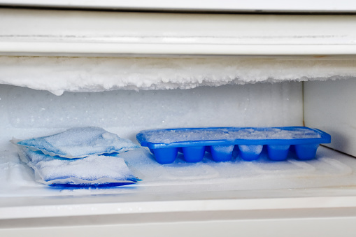 Ice boxes in the freezer