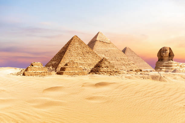 istock The Great Pyramid Complex in the Giza desert, Egypt 1408710728