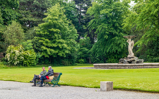 Dublin, Ireland - June 6, 2022: View of the Iveagh Gardens in Dublin city center