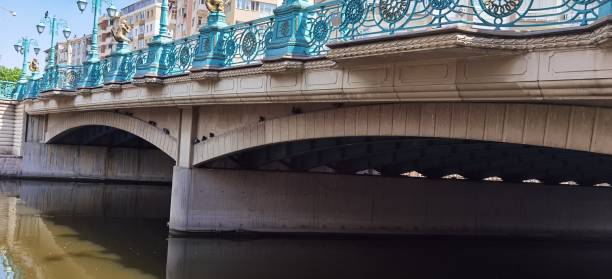 istock A bridge with blue terrain adorned with gold 1408718904
