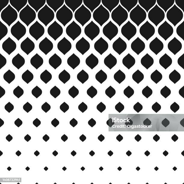 Vector Halftone Pattern Monochrome Geometric Texture Vertical Falling ...