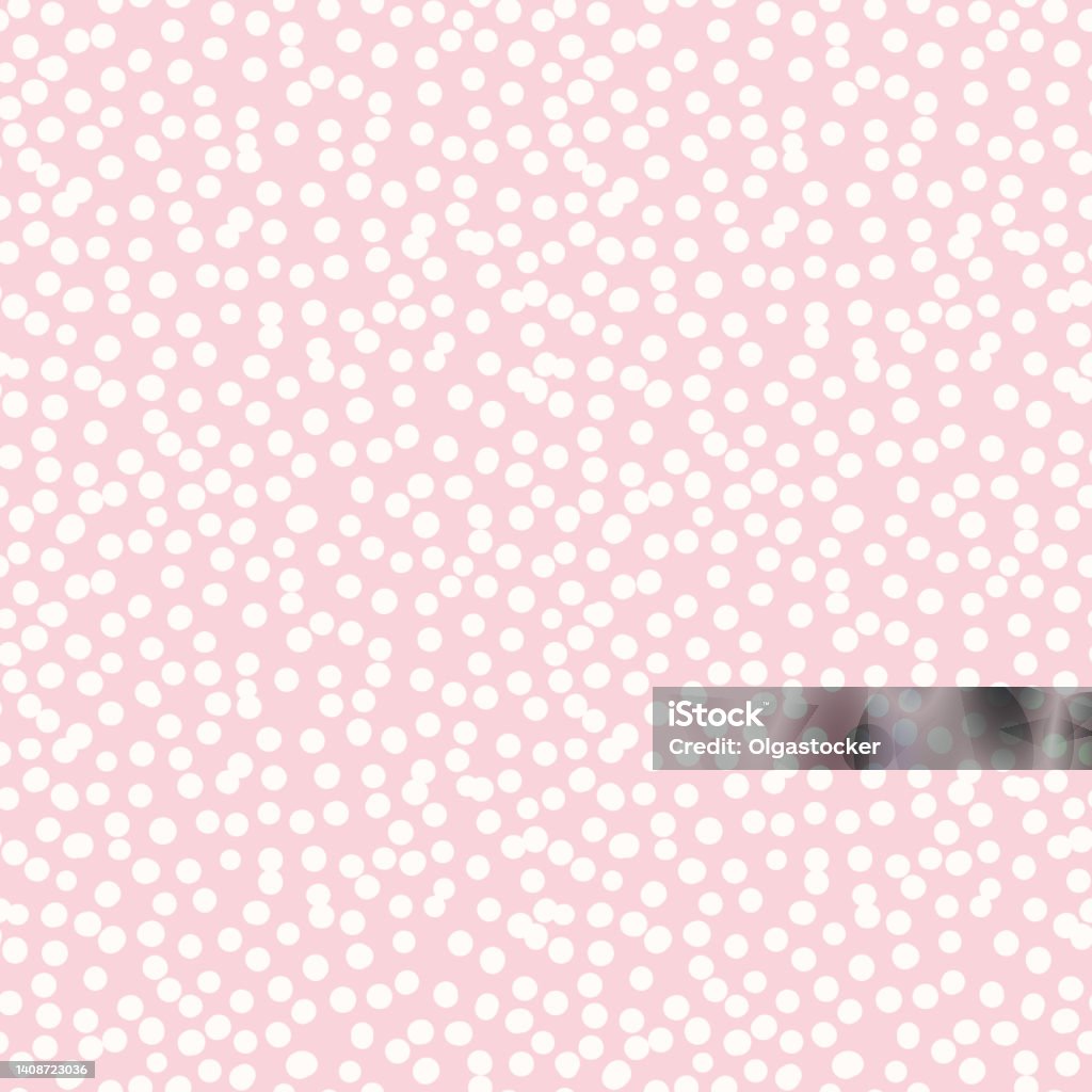 Irregular Pattern Pink Pink Polka Dot Vector Seamless Pattern Irregular Chaotic Spots Circles ...