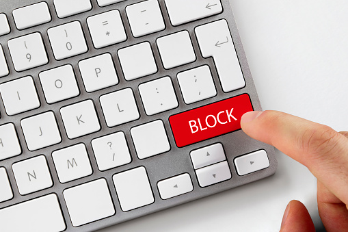 Block button on computer keyboard