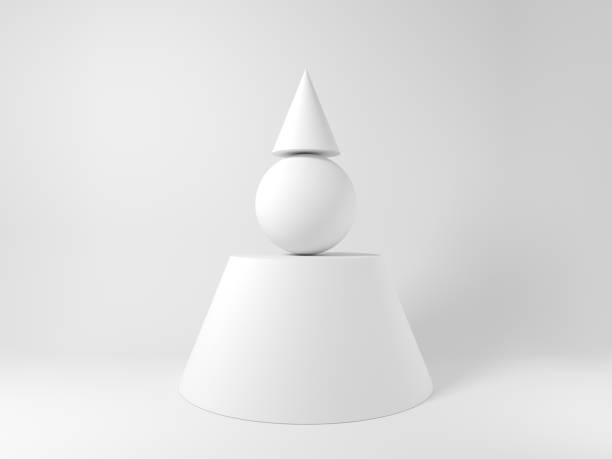 istock Sphere replacing missed sector of a cone, abstract 3d rendering 1408725650