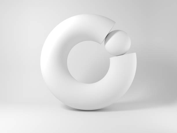 istock Sphere replacing missed sector of a torus, abstract 3d rendering 1408725660