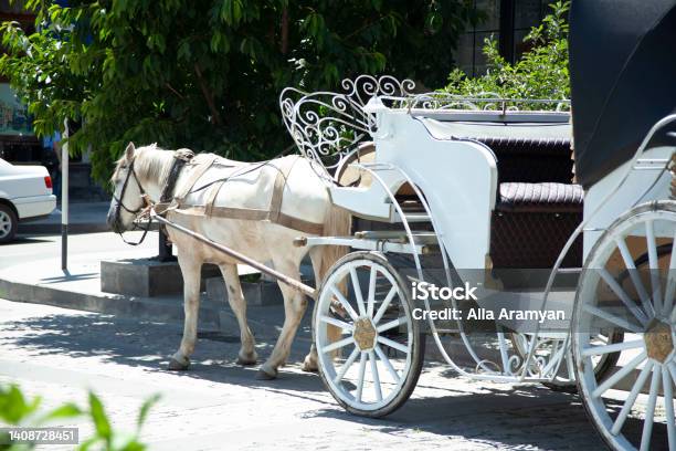 Old Carriage Touristic Attraction In Gyumri Armenia Stock Photo - Download Image Now