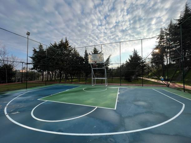 istock Sky, Clouds and Basketball Court 1408730813