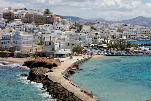 The Chora ('capital') of Naxos island, Cyclades Islands, Aegean Sea, Greece, Europe.