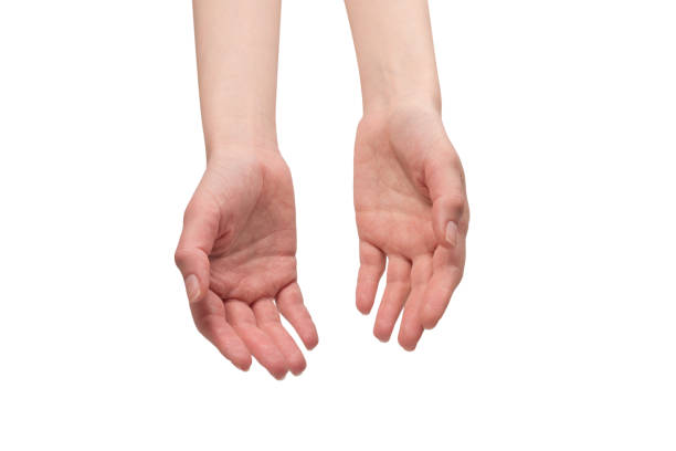 istock Woman hand isolated on a white background. 1408746626