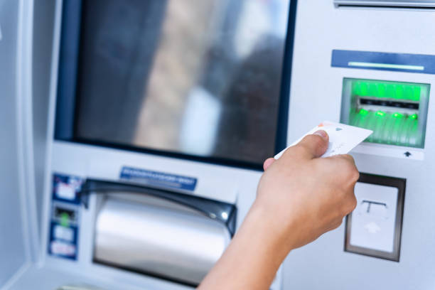 Atm cash machine money. Woman withdraw money dollar bill. Holding american hundred cash. Money dollar, bank credit card. Atm cash machine money. Woman withdraw money dollar bill. Holding american hundred cash. Money dollar, bank credit card exchange teller stock pictures, royalty-free photos & images