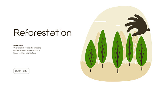 Reforestation concept website template