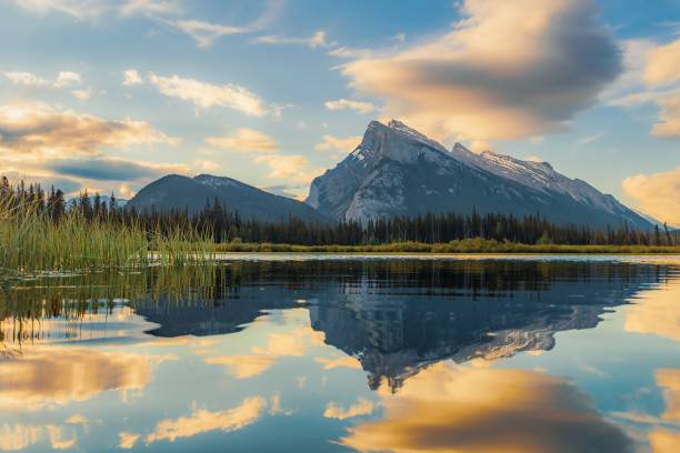 istock Reflections On Vermilion Lakes At Sunrise 1408747998