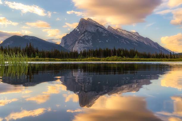 istock Sunrise Reflections On Vermilion Lakes 1408748001