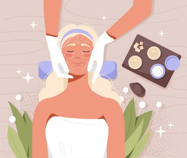 Vector illustration of Concept of skincare