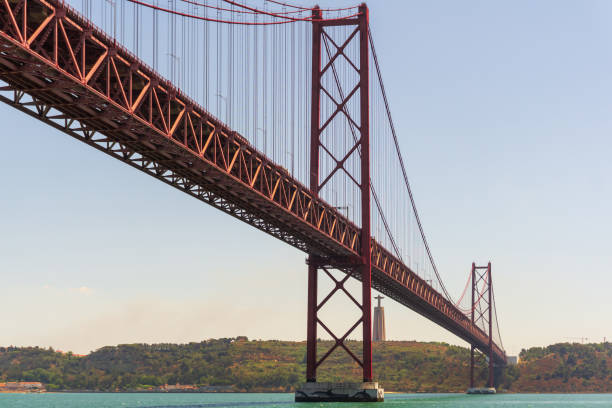 istock Portuguese bridge April 25 and Christ statue 1408754713