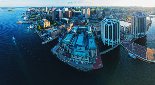 Aerial View of Halifax Waterfront stock photo