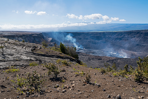 At the end of the hike to the crater rim of Chaiten volcano there is a great view into the caldera