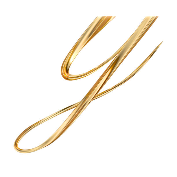 istock Gold letter y 1408777387