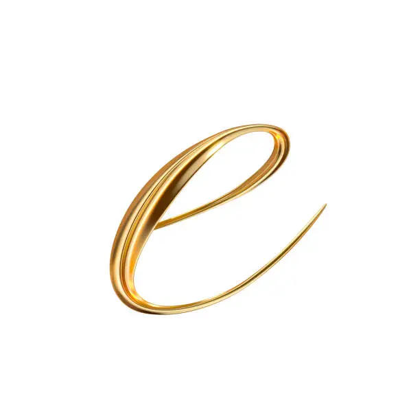 Photo of Gold letter e