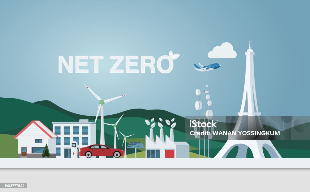 Netzero Graphics Net Zero Stock Illustration - Download Image Now - Environmental Social ...
