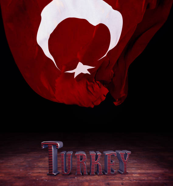 istock Turkey, Turkish State and Turkish Flag - 3D Render 1408779016