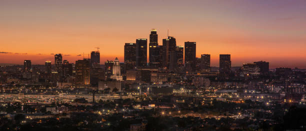 istock Los Angeles Skyline at dusk 1408780921