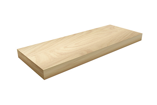 wooden timber plank for building construction or flooring. Wood board. 3d render.