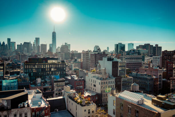 Soho Rooftop view of NYC SOHO skyline soho new york stock pictures, royalty-free photos & images