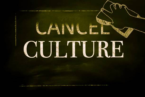 istock Learning about Free Speech Concept: Cancel Culture being Erased from a Blackboard 1408789250