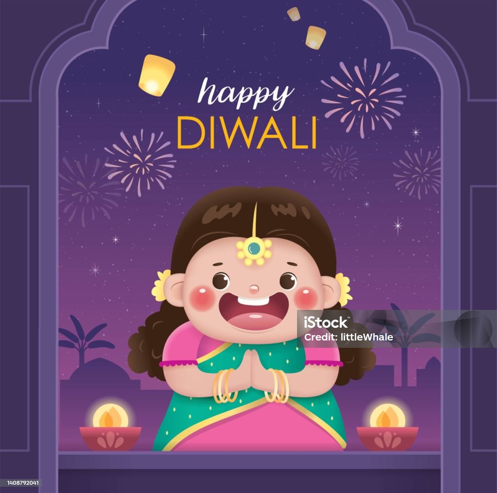 Happy Diwali Stock Illustration - Download Image Now - Beauty, Cartoon,  Celebration - iStock