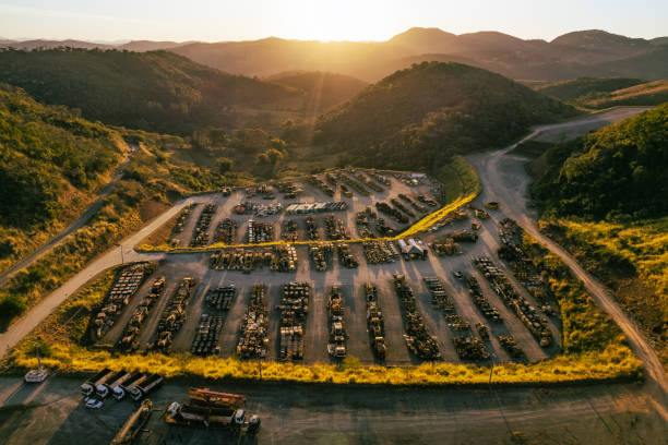 Large deposit of mining machinery