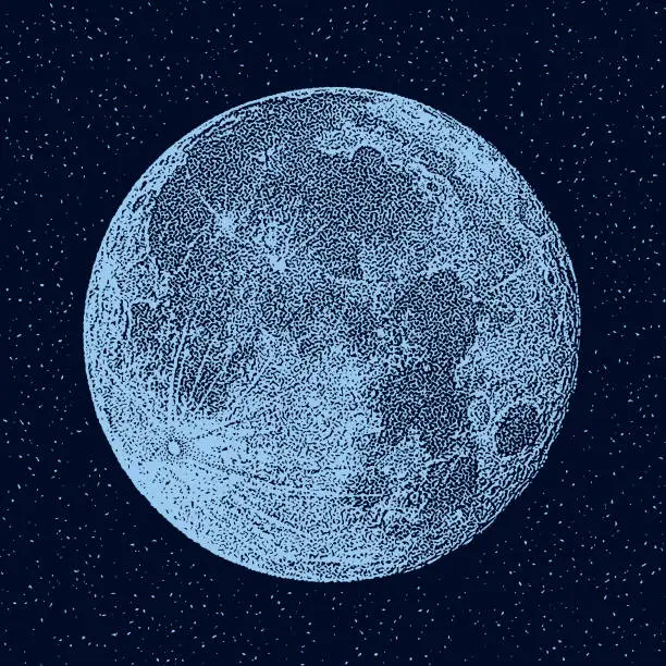 Vector illustration of Super Full Moon
