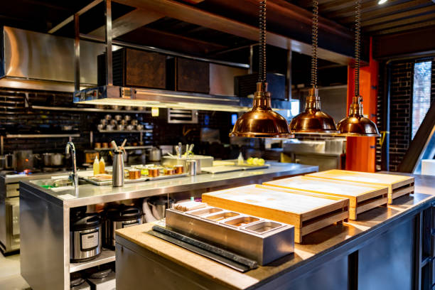 Beautiful commercial kitchen at a restaurant