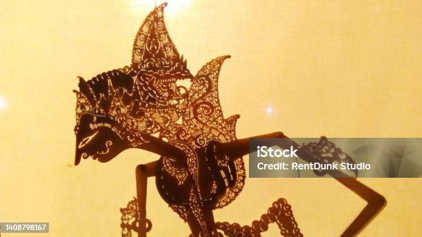 Close Up Silluete Puppet Traditional Wayang Art From Java Indonesia Stock Photo - Download Image Now