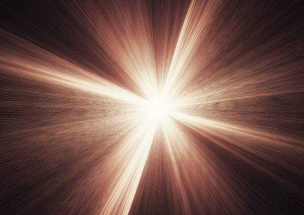 Illustration of light rays illuminating the darkness