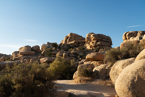 When hiking around this national park, you'll stumble upon gorgeously smooth mountains and stone with desert greenery like the iconic Joshua Trees