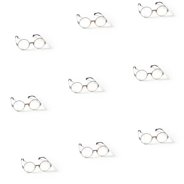 istock Retro Glasses Seamless Wallpaper on White Background. Backdrop Template for Clipart. 1408812868